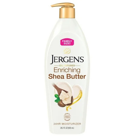 Jergens Shea Butter Hand and Body Lotion, Dry Skin Moisturizer, Dermatologist Tested, 28.2 fl oz | Walmart (US)