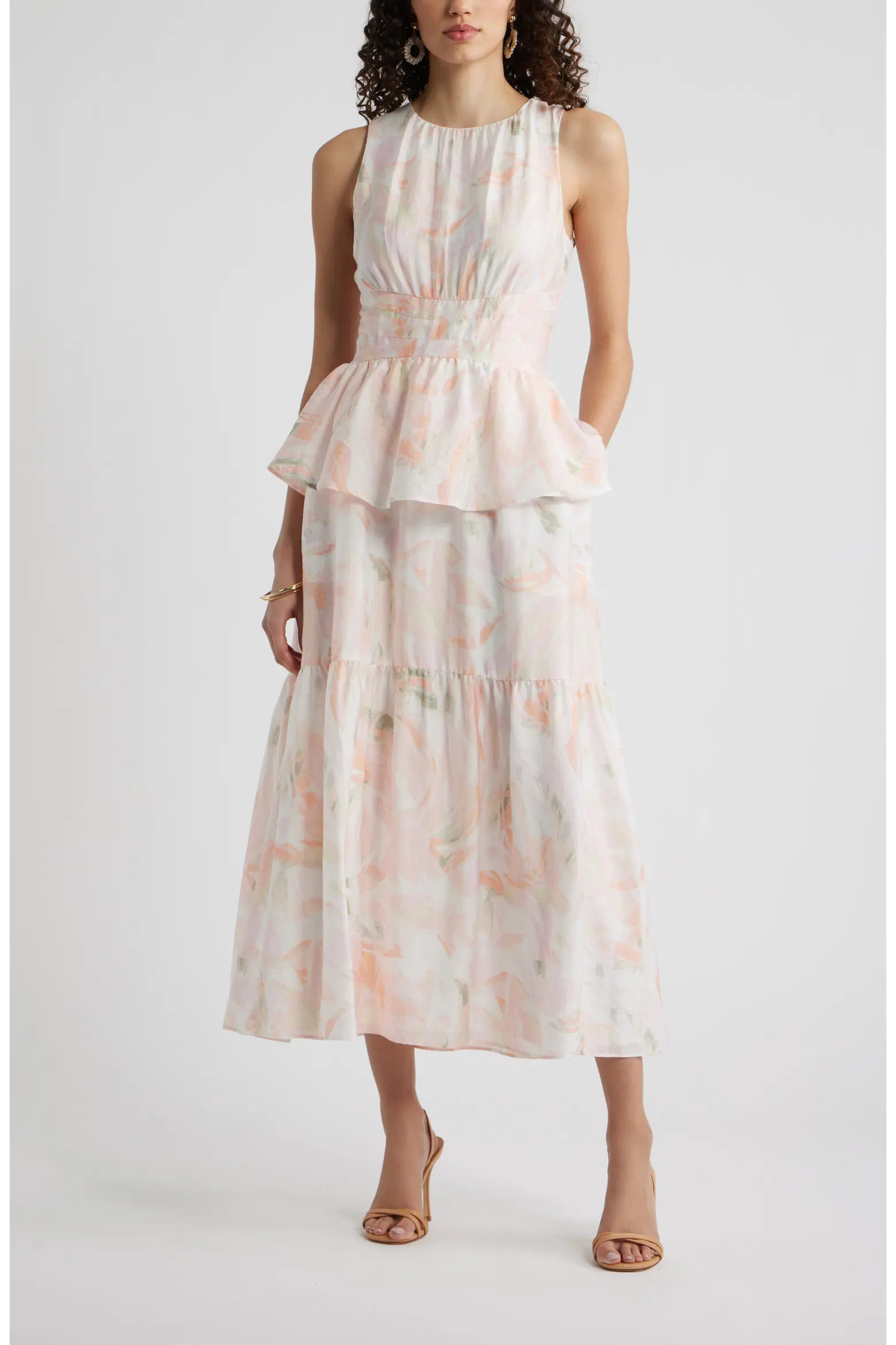 Crewneck Seamed Waist Maxi Dress (Women) | Nordstrom | Nordstrom