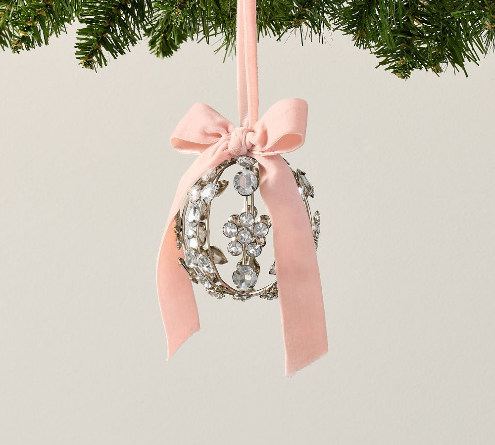 LoveShackFancy Crystal Bow Sphere Ornament | Pottery Barn (US)