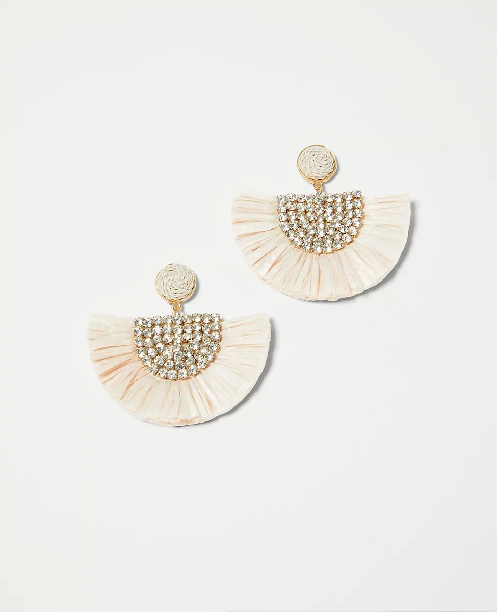 Raffia Sparkle Fringe Earrings | Ann Taylor (US)