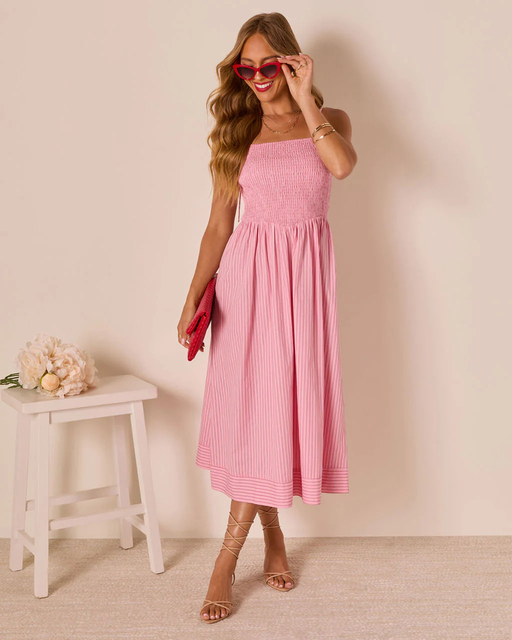 Heartland Haze Pinstripe Maxi Dress | VICI