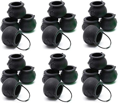 24 PCS Candy Kettle Black Novelty Cauldron Kettles with Handle For Halloween Trick or Treat Party... | Amazon (US)