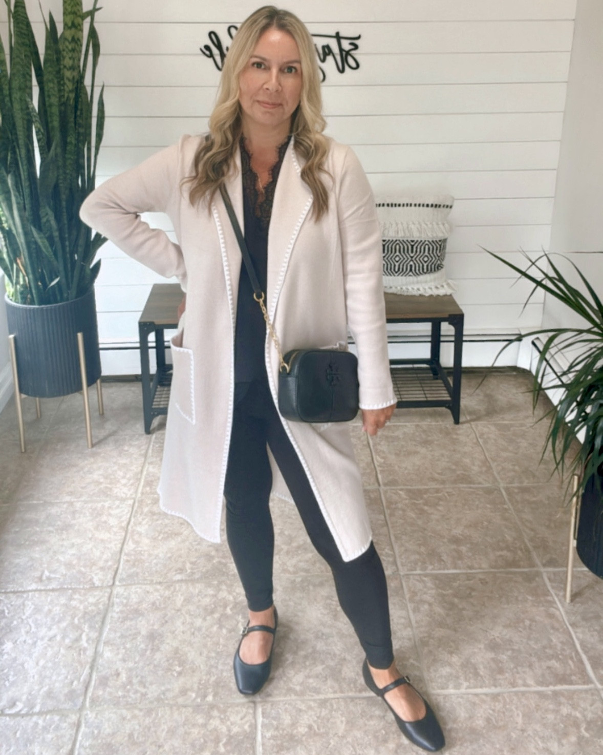 Realistic everyday fall outfits. I’m wearing a medium in the coatigan (shacket) & it’s currently on sale. 
S/M in my favorite leggings and large in the tank. Shoes tts

#LTKSeasonal #LTKFindsUnder50 #LTKOver40