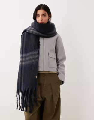 Dickies oversized scarf in dark navy and black | ASOS (Global)