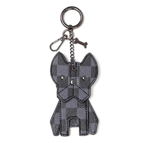 Daisy Rose Dog Key Chain Decoration for bags with clasp - Key FOB Ring - PU Vegan Leather (Black) | Walmart (US)