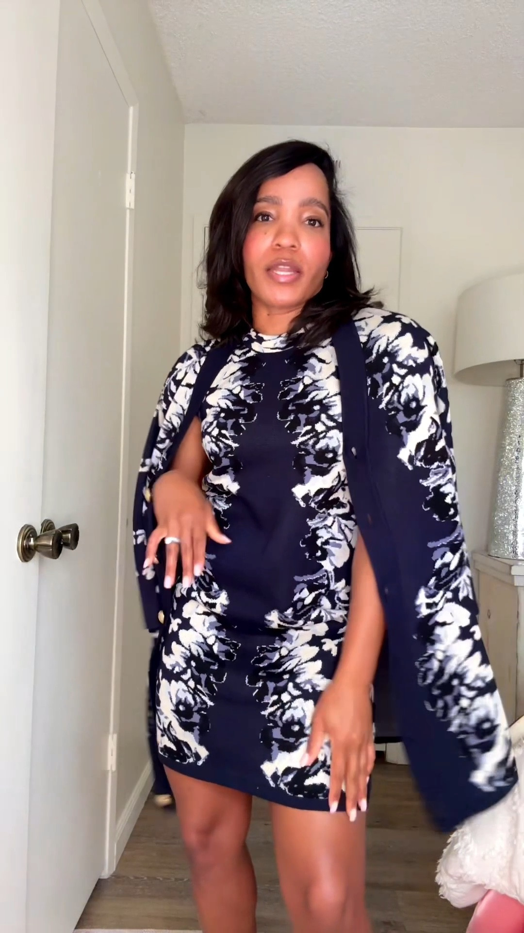 Such a lovely knit jacquard dress and cardigan set from Tuckernuck! Currently on sale. I’m wearing an XS in both! Also linked my extra comfy clear heels and Staud Mini Moon bag

#LTKStyleTip #LTKSaleAlert #LTKFallSale