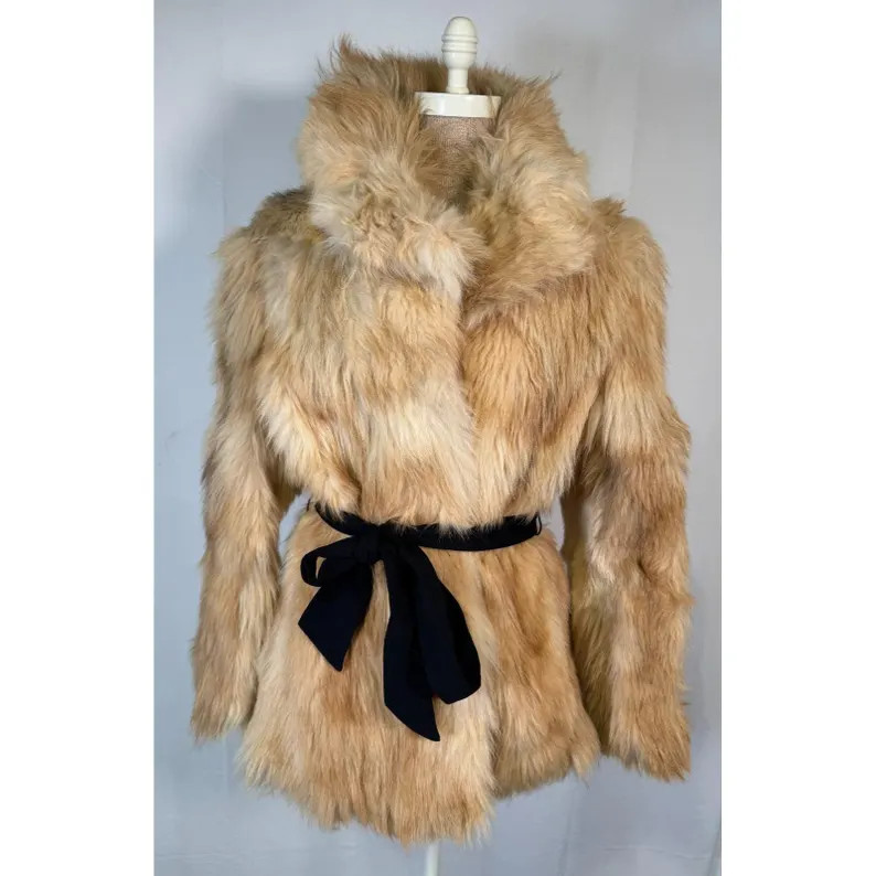 Vintage 70s Genuine Goat Fur Jacket: Brown & Gold Long Hair Coat (size L) - Etsy Australia | Etsy (US)