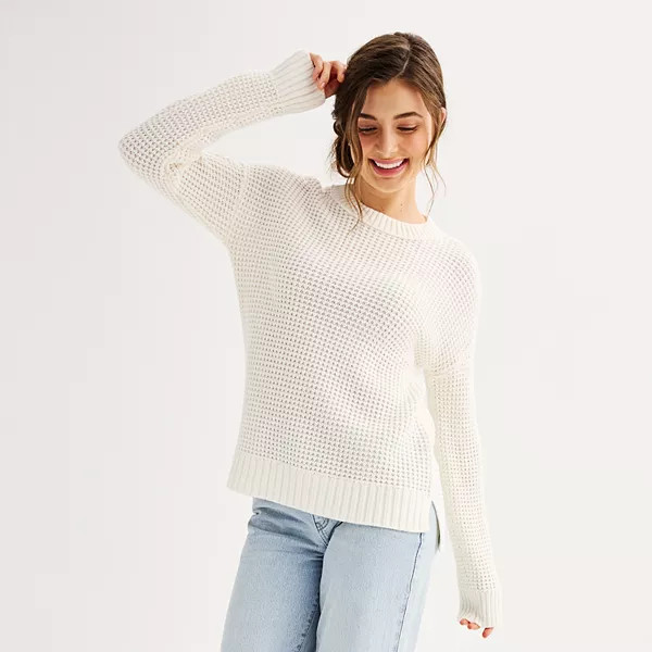 Juniors' SO® Cozy Mock-Neck Sweater | Kohl's