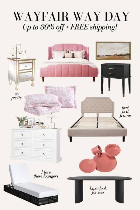 Way day is back! @Wayfair is offering up to 80% off plus, free shipping for three days only!!  Refresh your space today! Ends 5/6. #wayfair #wayfairpartner
Wayfair sale, wayfair deals, bedroom furniture, bed frame, dresser, nightstand 

@Wayfair
#wayfairpartner
#wayfair
#wayday
#ltkxwayday

#LTKhome #LTKsalealert