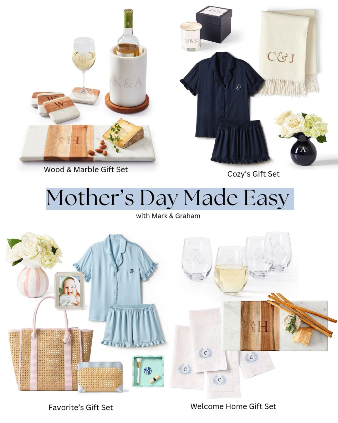 One of my very favorite gifts came from @Mark and Graham. If you love a personalized gift, you'll love these sets.  Order by 5/4 for Mother's Day monograms. 🌼   
I’ve linked my canvas and leather travel tote that regularly shows up in my content. 

 

#LTKSaleAlert #LTKmomlife #LTKMothersDay