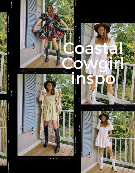 Get the look: coastal cowgirl! Mini dresses and cowboy boots. Summer style inspo. Trending styles. Spring fashion. Rebecca Piersol style 

#LTKunder100 #LTKstyletip #LTKSeasonal
