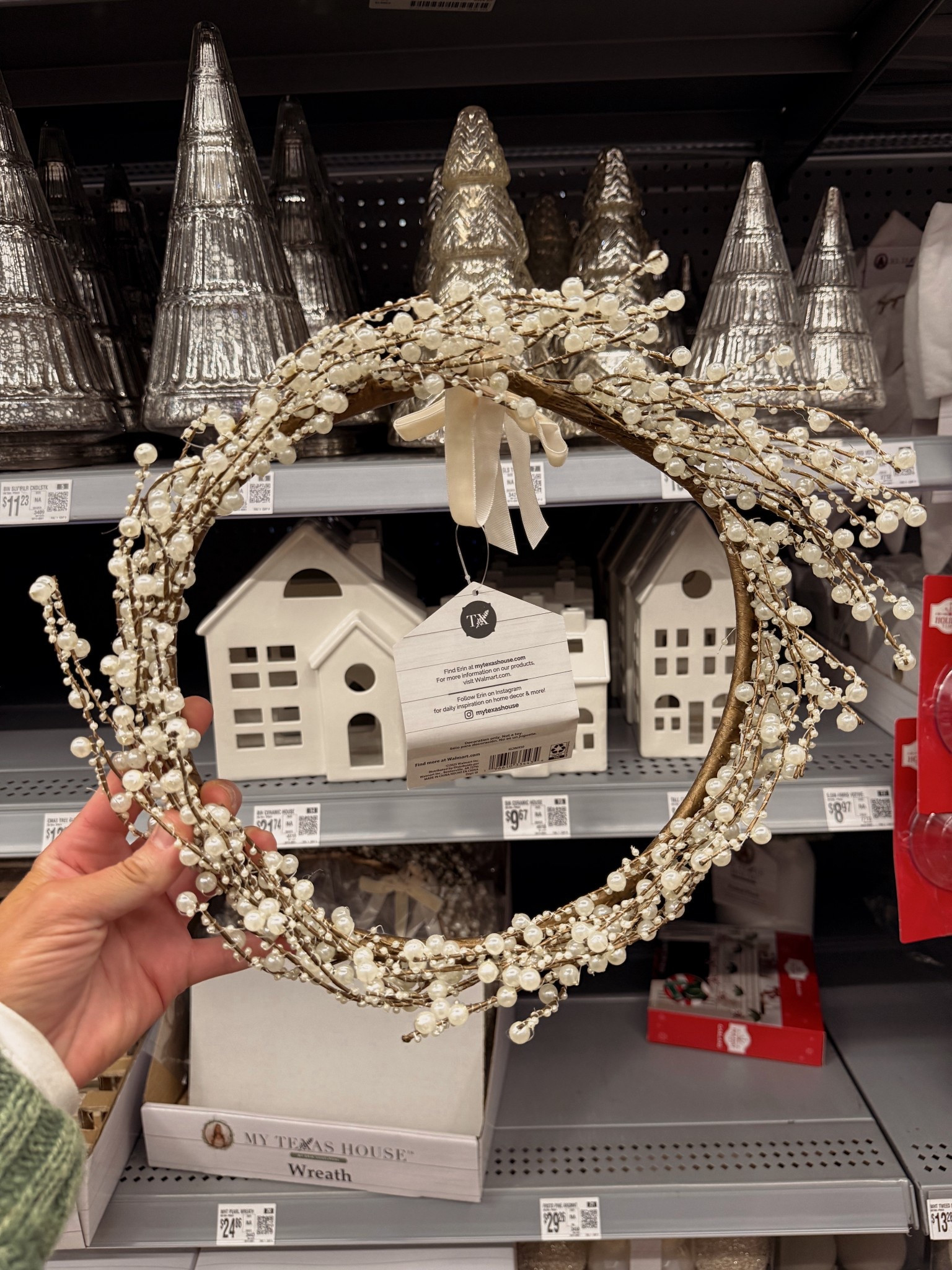 The prettiest pearl wreath 

#LTKHoliday #LTKFindsUnder50 #LTKHome