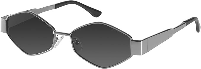 mosanana Trendy Hexagon Metal Sunglasses for Women Small Retro Style MS52475 | Amazon (US)