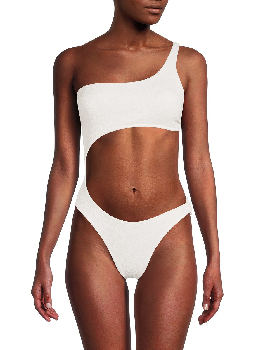 Vix Women's Firenze Gisele Cutout One-Piece Swimsuit - White - Size M | Saks Fifth Avenue OFF 5TH