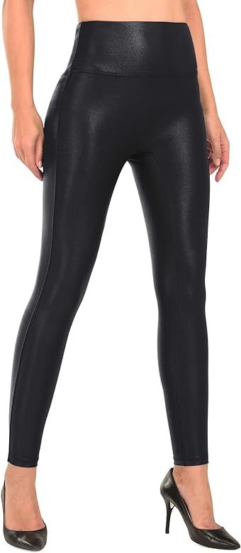 RUFIYO Faux Leather Leggings for Women High Waisted Leather Pants Pleather Leggings Tummy Control | Amazon (US)