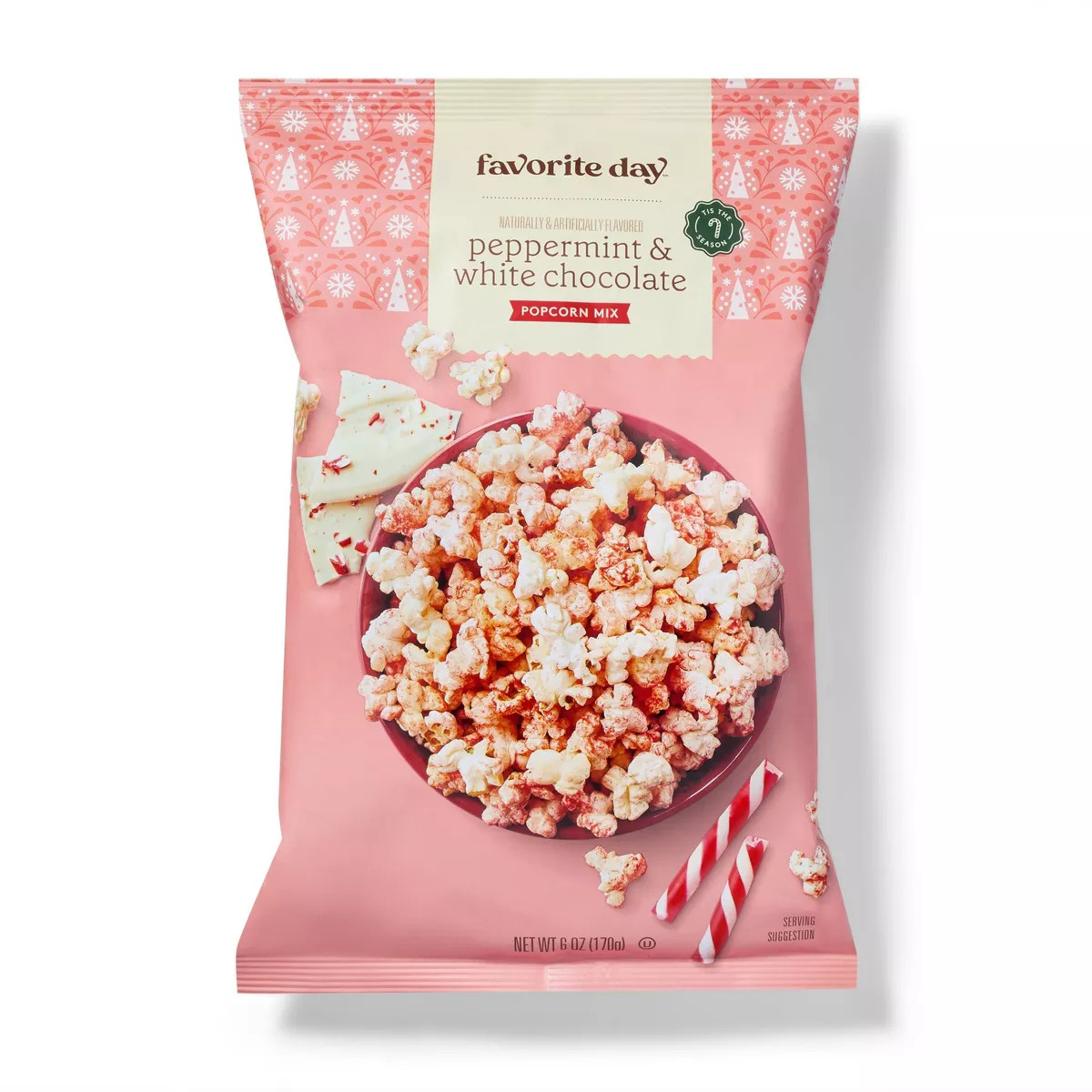Christmas Peppermint and White Choc bark Popcorn 6oz - Favorite Day™ | Target