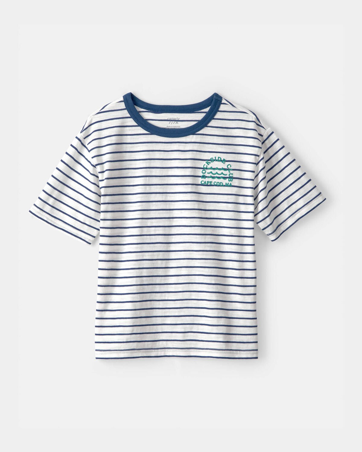 Boys Nautical Striped Graphic Tee - Blue/Ivory | Carter's Inc