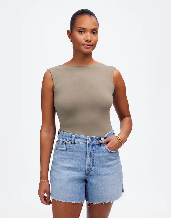 The Curvy Perfect Vintage Mid-Length Jean Short | Madewell | Madewell