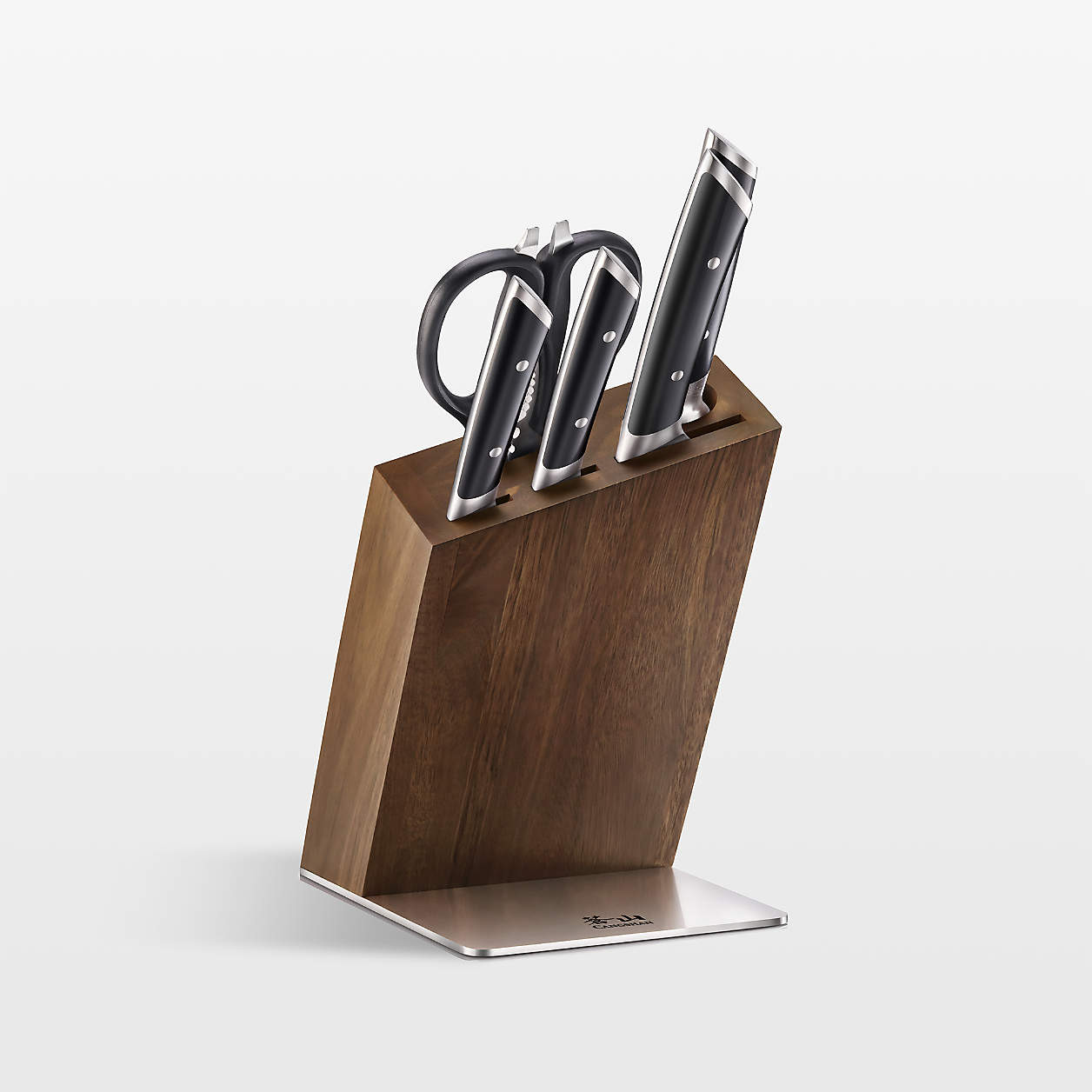 Cangshan HELENA 12-Piece HUA Knife Block Set Black + Reviews | Crate & Barrel | Crate & Barrel
