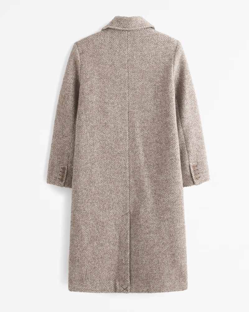 Wool-Blend Tailored Topcoat | Abercrombie & Fitch (US)