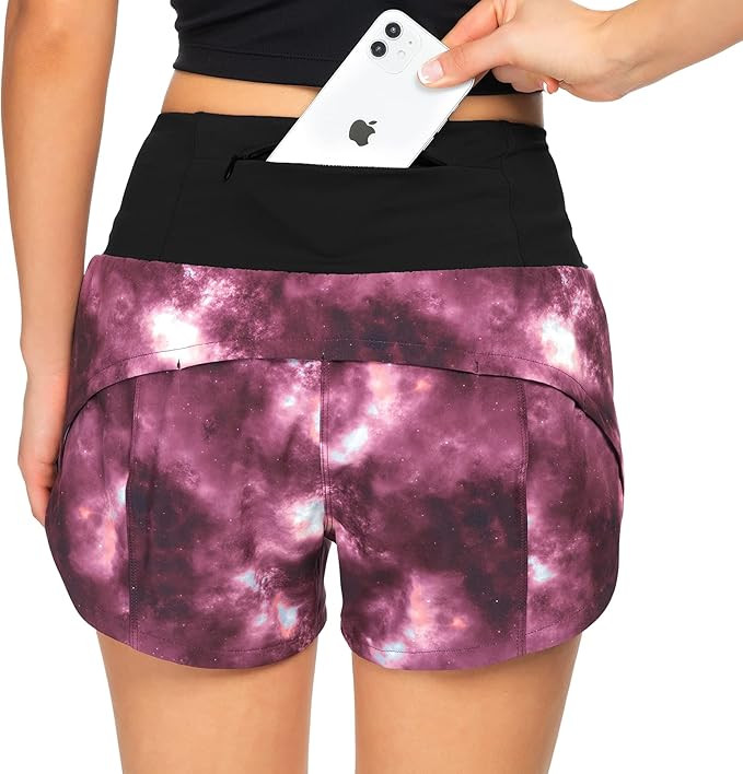 Rrosseyz Running Shorts for Women with Liner High Waisted Womens Athletic Shorts with Zip Pocket ... | Amazon (US)
