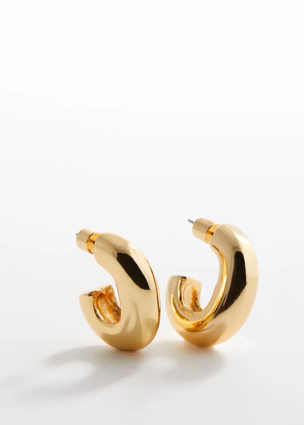 Volume open hoop earrings -  Women | Mango United Kingdom | MANGO (UK)