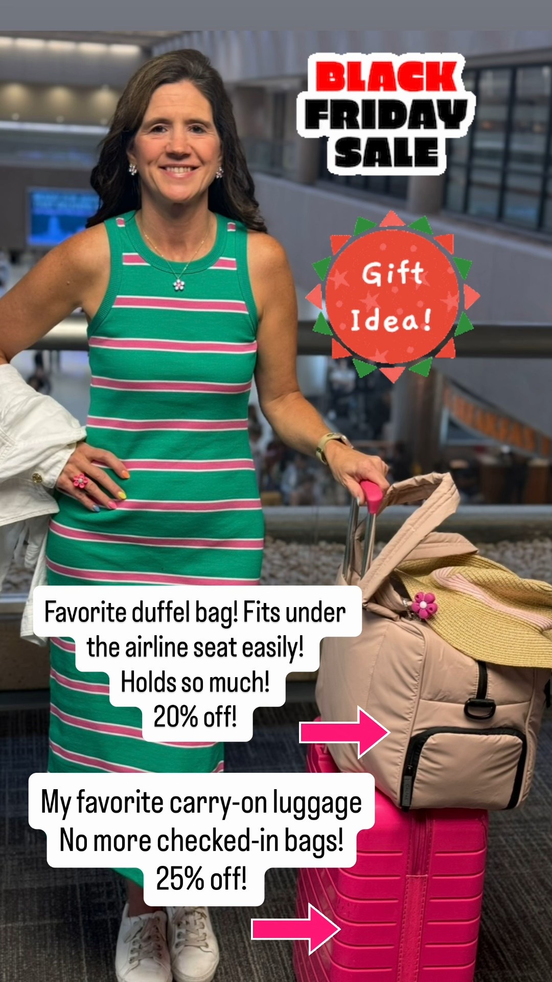 Travel 

Don’t miss out!! Both of these make fantastic gift ideas! 

Two of my favorite travel pieces are on sale for Black Friday!!! 

Travel is my passion! I travel extensively all year domestically and abroad and I don’t leave home without these! My carry-on luggage is a game changer for travel! I pack for up to 10 days in it and yes I am a huge over packer! It can hold so much! I never check a bag in and it fits nicely in the over head compartment. Check out the Away bigger carry-on! Comes in several colors! 

My duffel bag holds all of my travel essentials in it - computer, make-up bags, small purse, curling irons, books, my jewelry case etc. Bonus it even has a side pocket to store a pair or two of shoes! Fits nicely under the seat. Comes in several colors! 

#LTKmomlife #LTKU #LTKOver40 #LTKBeauty #LTKItBag #LTKCyberWeek 

gift idea, traveler gift, gift for the traveler, wedding gift, Christmas gift, holiday gift, Away, luggage, carry-on luggage, travel essentials, suitcase, TSA approved luggage, vacation, spring break, airline luggage, travel luggage, suitcase, TSA suitcase, carry-on suitcase, colorful luggage, gift idea, traveler gift idea, birthday gift idea, men’s gift idea, Mother’s Day gift idea, graduation gift, gift for him, gift for Dad, Father’s Day, summer vacation, summer travel, for the traveler, gift for teens, gift for the college student, everywhere bag, holiday gift idea, holiday collection, limited collection, Away travel, 


#LTKGiftGuide #LTKSaleAlert #LTKTravel