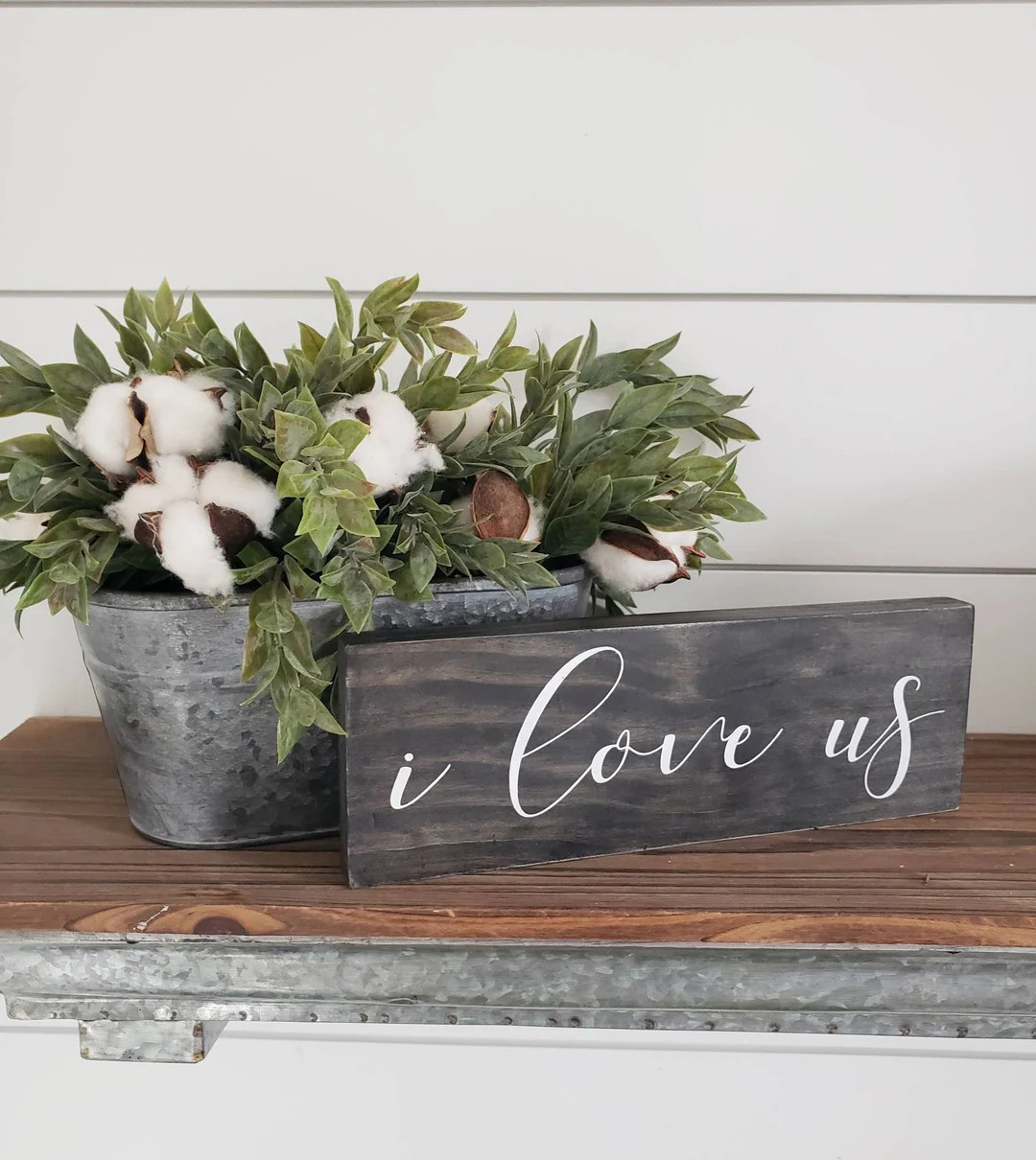 I Love Us Sign I Love Us Wooden Block Sign Valentine Decor - Etsy | Etsy (US)