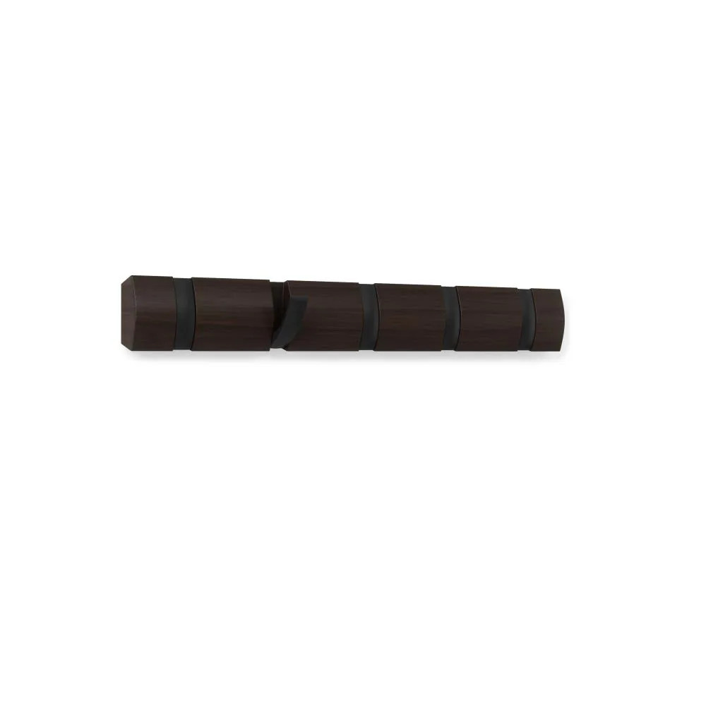 Umbra 5-Hook 0.5-in x 1.5-in H Black/Walnut Decorative Wall Hook (25-lb Capacity) | 318850-048 | Lowe's