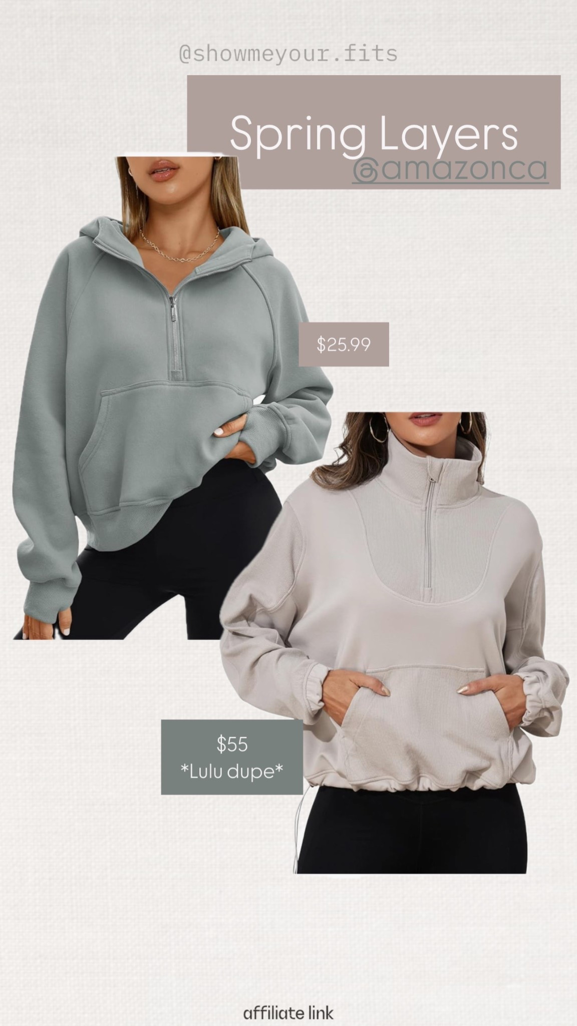 Spring layers: Half zip hoodies

#LTKspring #LTKcanada #LTKstyletip