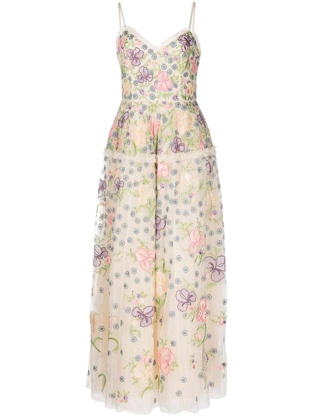 Iris embroidered tulle gown | Farfetch (UK)