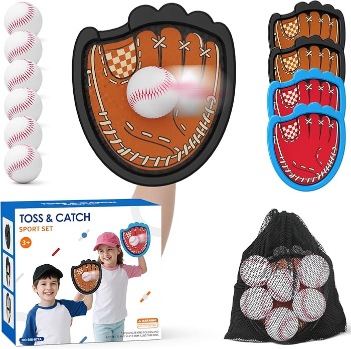 Toss and Catch Ball Game, Outdoor Toys for Kids, Beach Pool Yard Games for Teens & Family, Toddle... | Amazon (US)