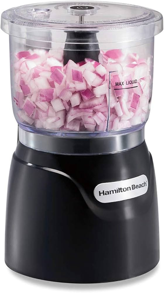Hamilton Beach Electric Vegetable Chopper & Mini Food Processor, 3-Cup, 350 Watts, for Dicing, Mi... | Amazon (US)