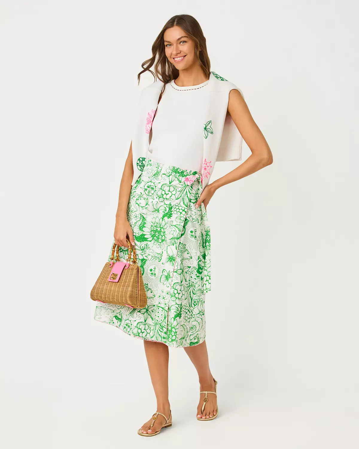 Constance Reversible Midi Wrap Skirt | Lilly Pulitzer