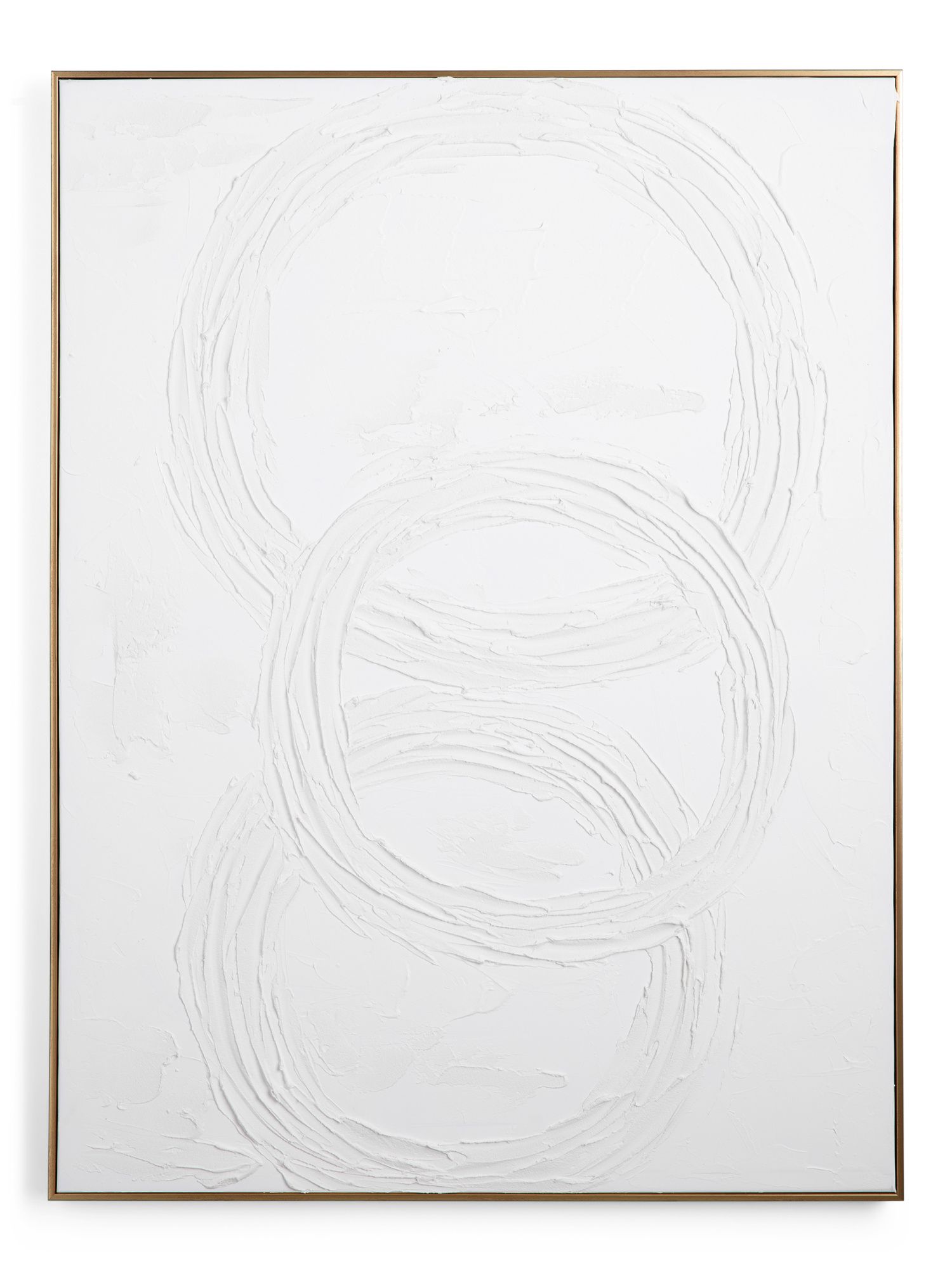 30x40 White Plaster Drawn Circles Wall Art | TJ Maxx