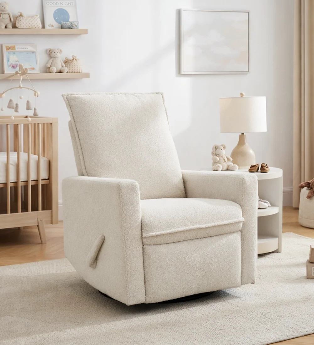 Boucle  Glider Swivel Recliner | Wayfair North America