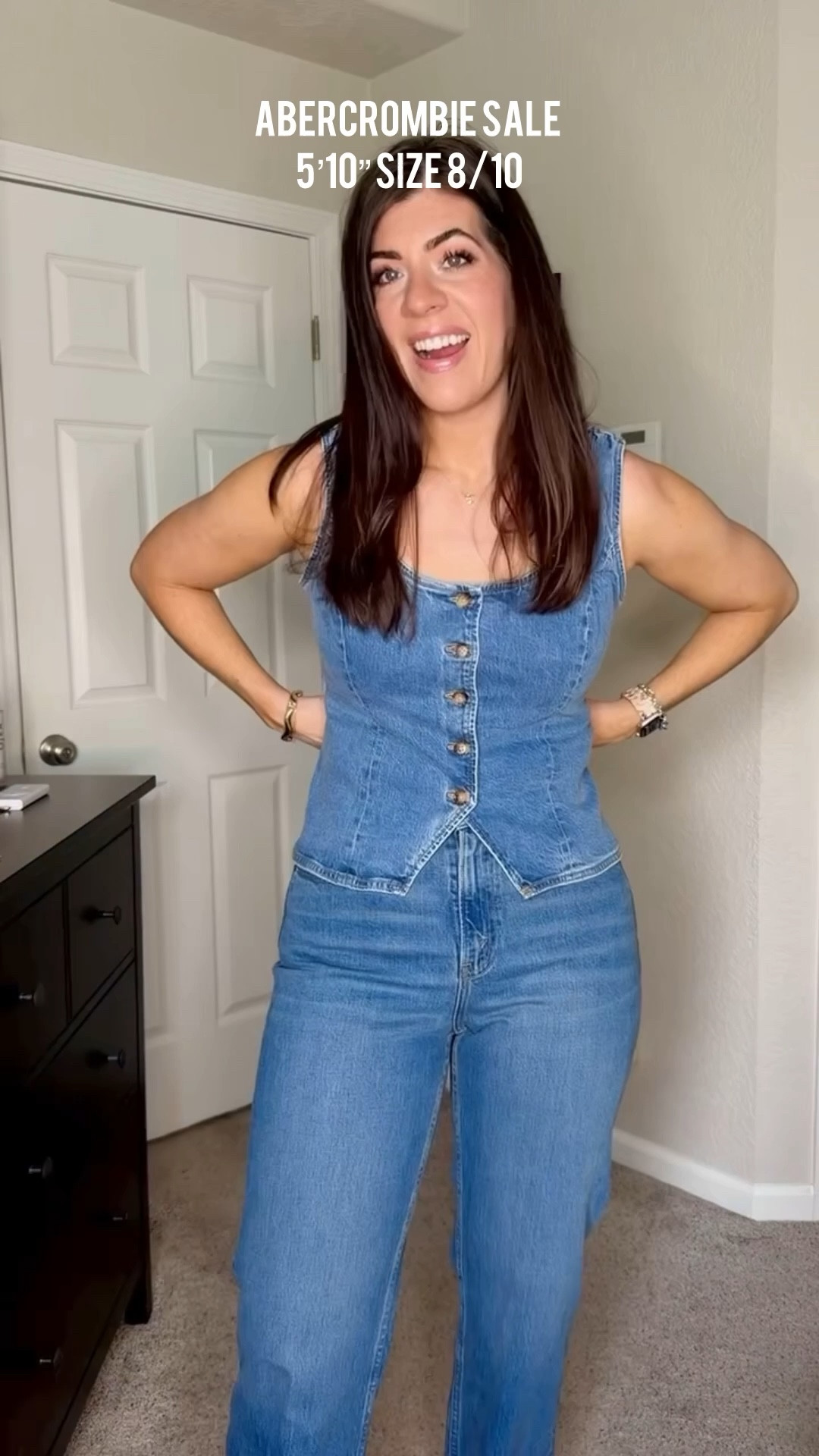 Use code AFLTK
Denim vest- medium (has stretch) Relaxed denim- 29 curvy long

Abercrombie sale, LTK sale, Spring sale, spring fashion, spring style, midsize fashion, denim sale, spring dresses, midsize dresses, size inclusive event outfits, trendy looks, trending, Capsule Wardrobe, Get Ready With Me, midsize casual outfits, date night look, mini skirt, florals, vacation dress, resort wear, occasion dress, denim outfit, matching set 

#LTKMidsize #LTKSpringSale #LTKOver40