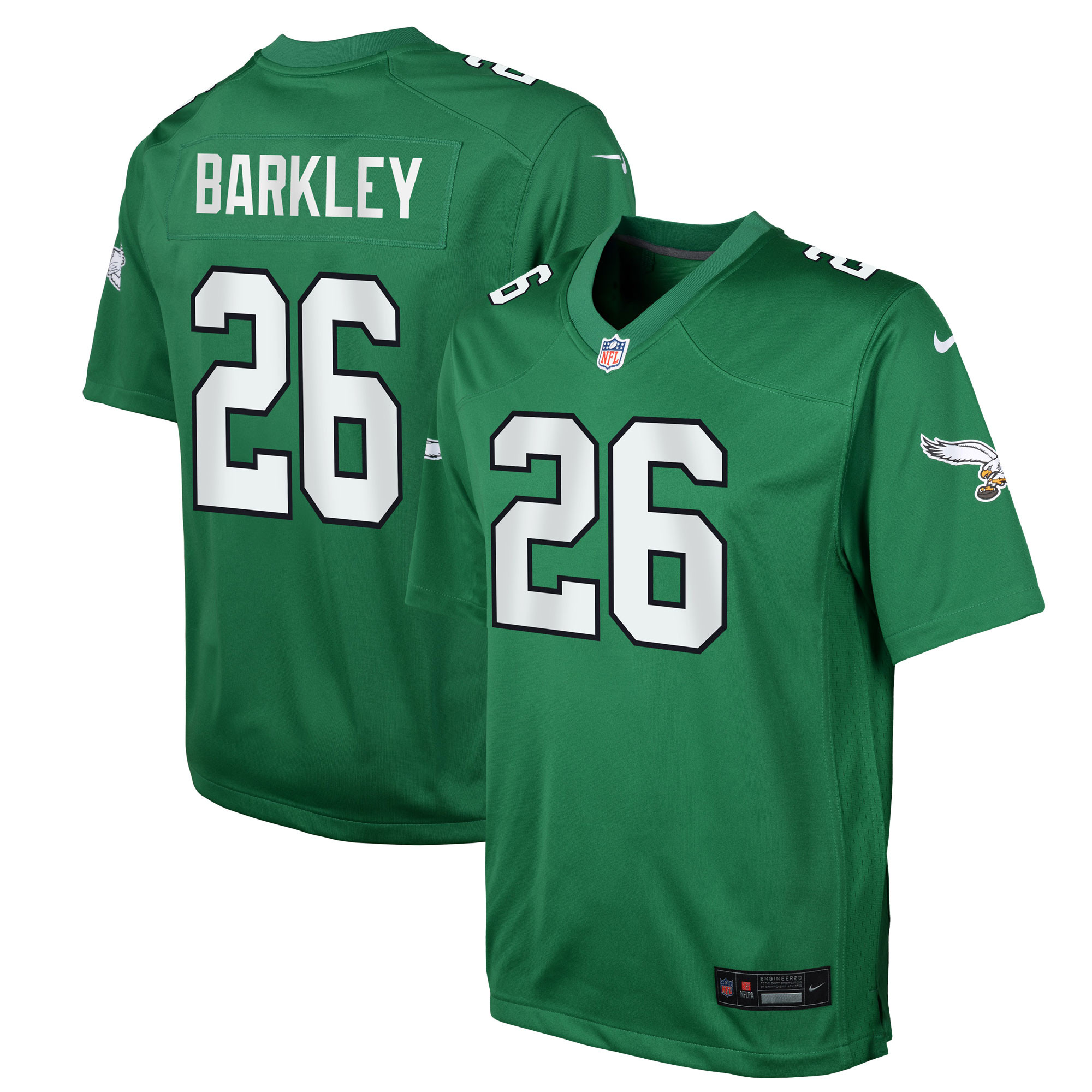 Youth Philadelphia Eagles Saquon Barkley Nike Kelly Green Alternate Game Player Jersey | NFL Shop