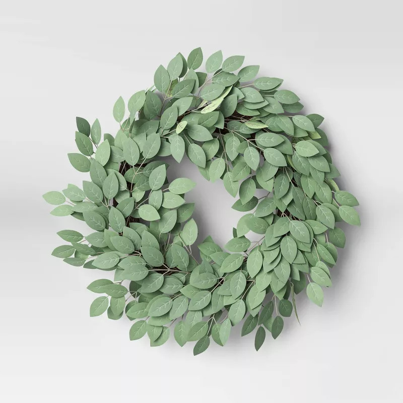 Leaf Wreath Green - Threshold™ | Target