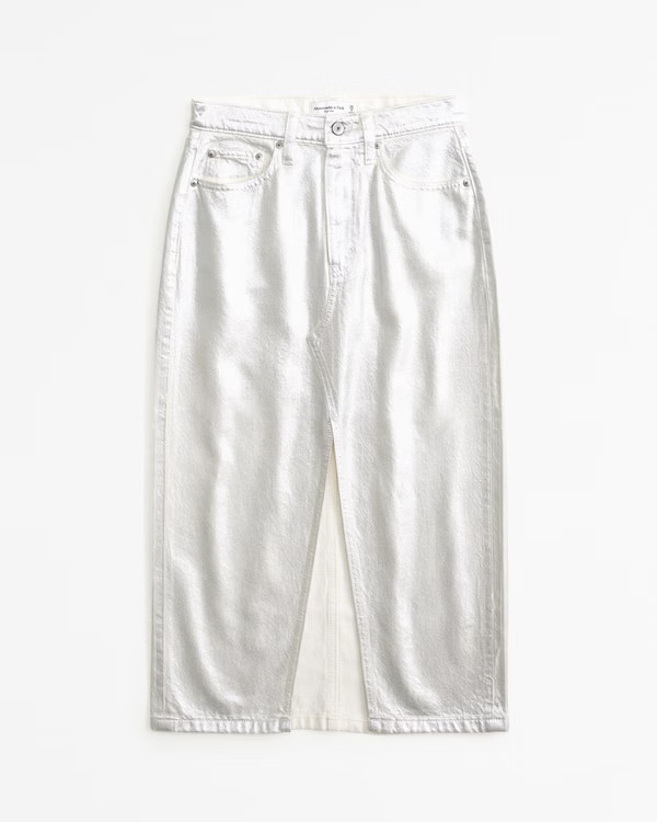 Denim Midi Skirt | Abercrombie & Fitch (US)