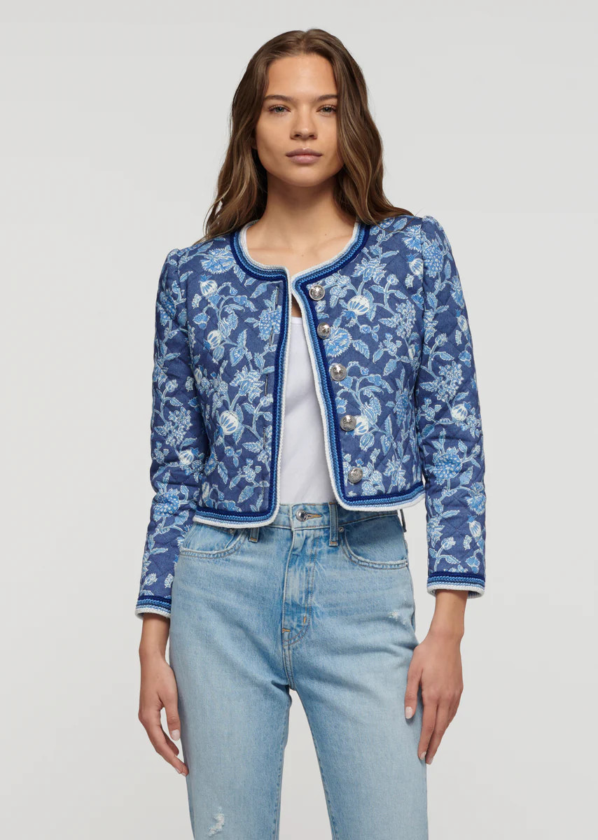 Aster Quilted Jacket - Dark Blue | Derek Lam