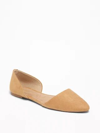 Faux-Suede D'Orsay Flats for Women | Old Navy US