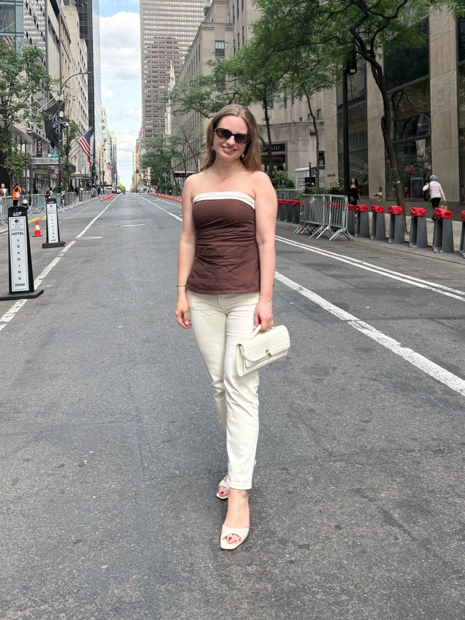 Chic look for a Sunday lunch date! These Levi jeans are the perfect cream/off-white color, and feel so fresh for this summer. They run very TTS, wearing a 26. This bag is gorgeous and will go with everything this summer. My heels are Zara but linking some identical options!

#LTKootd #LTKSeasonal