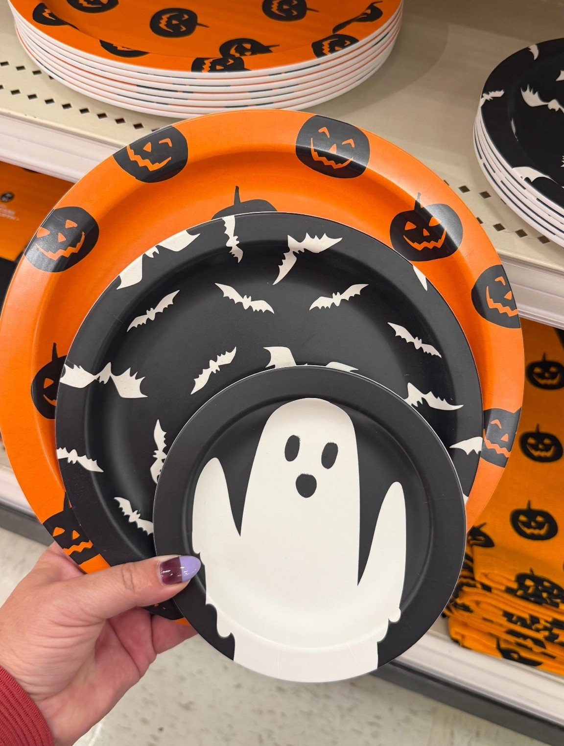 Sturdy, melamine plates for the holidays. Dishwasher safe, hard to break & the perfect spooky design! Just a few bucks here.

#LTKdayinmylife #LTKmomlife #LTKHome