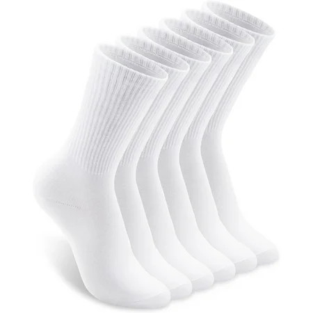 White Socks for Women Crew: Mid High Length for Boots Sneakers Loafer | Walmart (US)