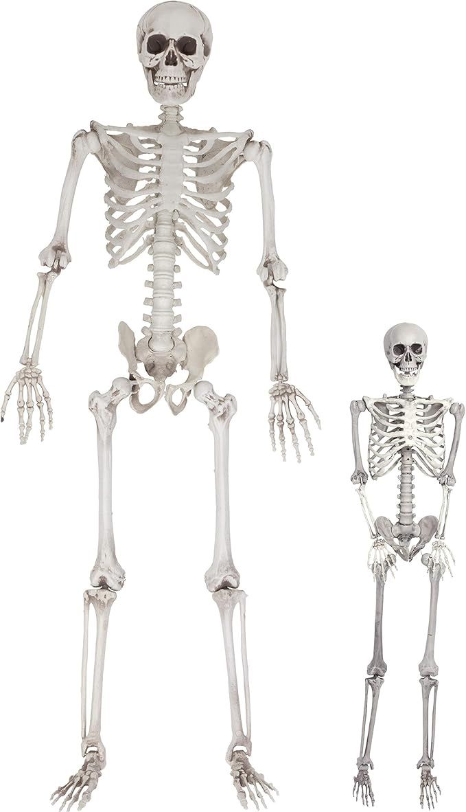Life Size Skeleton Halloween Decoration Value 2 Pack -Adult (5' 2") & Child (2') Weather Resistan... | Amazon (US)