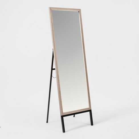 66"x20" Oak and Metal Modern Floor Mirror Brown - Project 62™ | Target