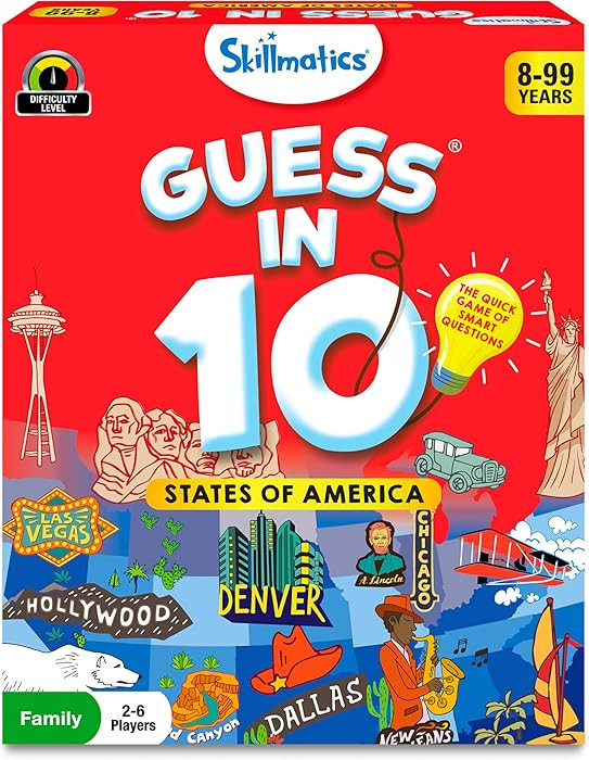 Skillmatics Guess in 10 States of America, Educational Travel Card Game for Ages 8 and Up, Boys, ... | Amazon (US)
