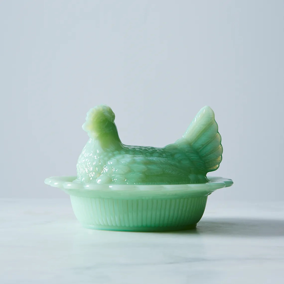 Mosser Jadeite Glass Chicken Dish with Lid | Food52