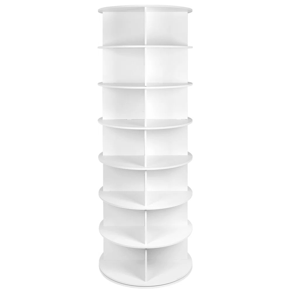 7 Tier Rotating Shoe Rack Tower, 360° Revolving Free Standing Spinning Shoe Organizer, Vertical ... | Wayfair North America